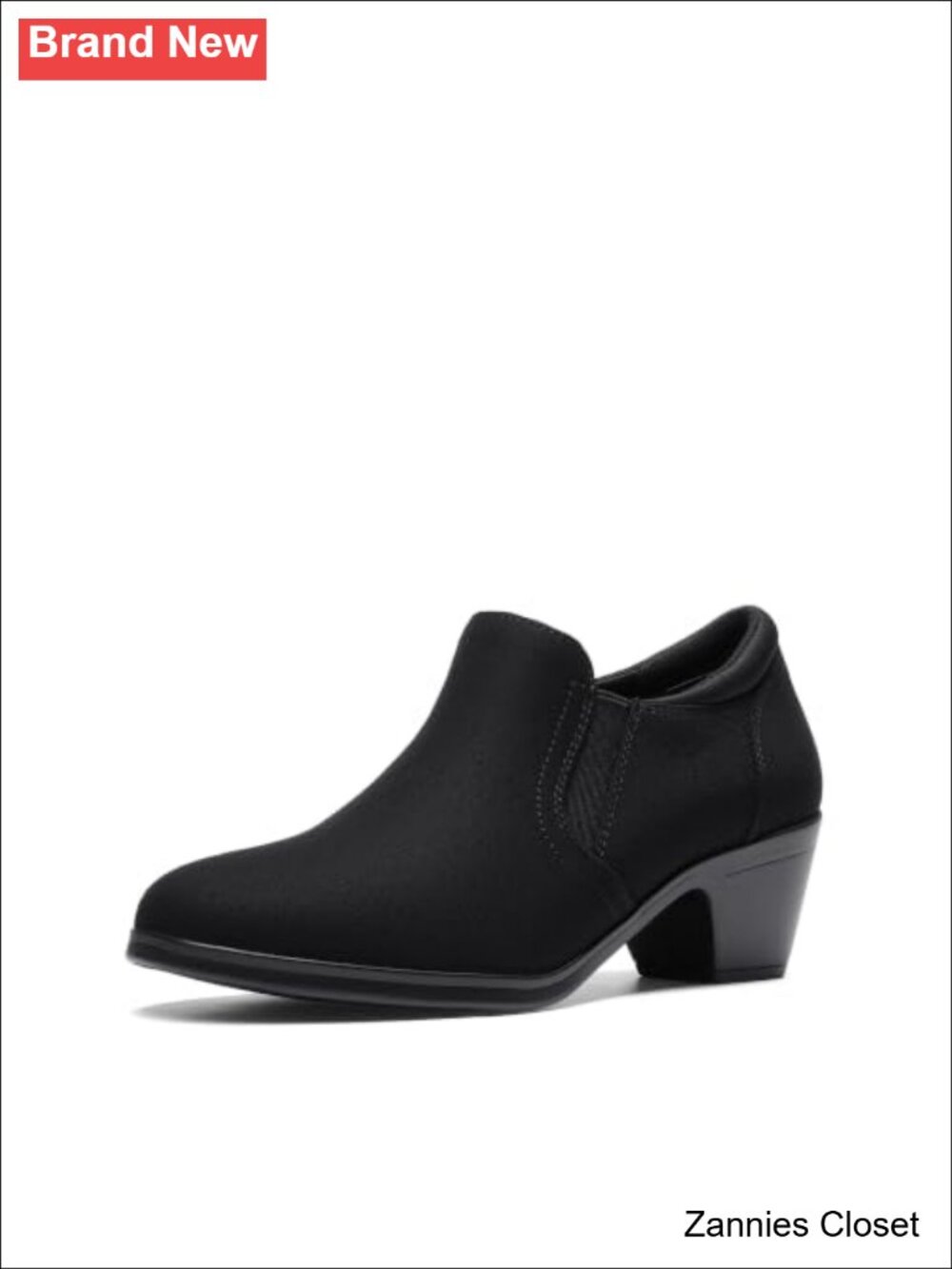 ✨ DREAM PAIRS Women's Faux Suede Zip-Up Pumps Loafers Block Heel Business Casual